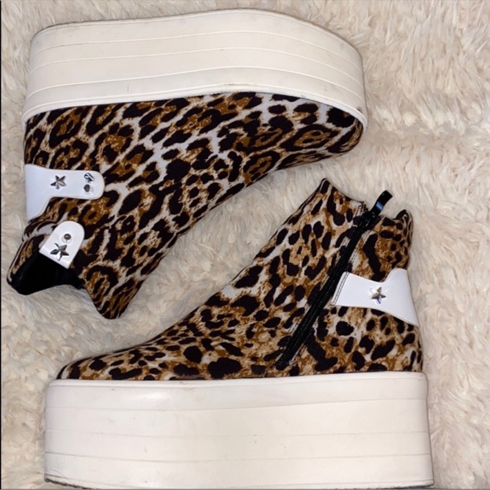 Platform leopard booties - Picture 2 of 5